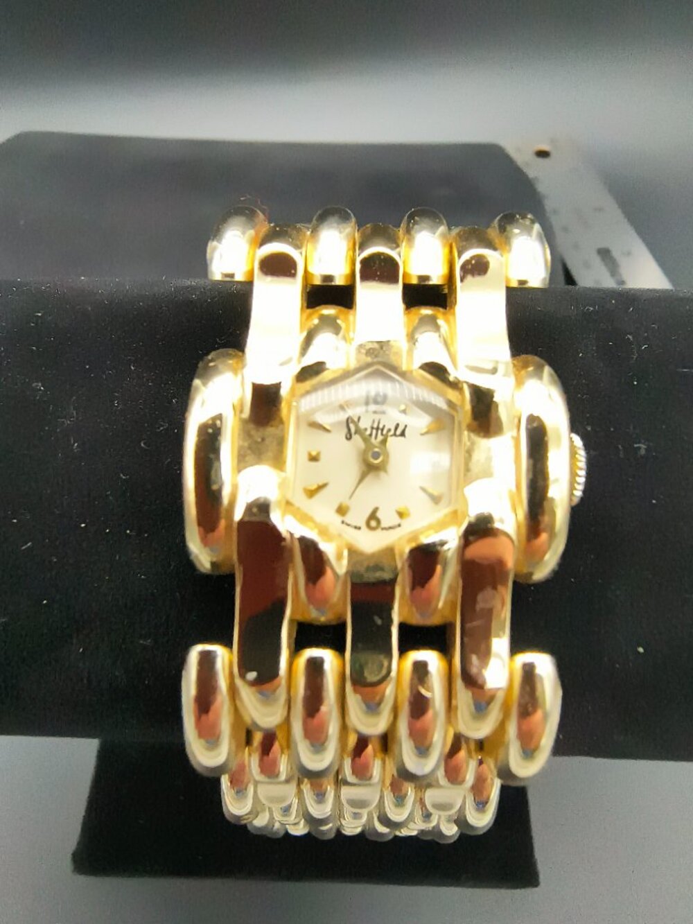 Vintage Sheffield Swiss‑Made Hexagon Gold Tone Ladies Watch Circa 1960